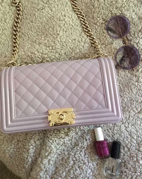 chanel lilac boy bag|chanel handbags boys.